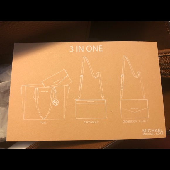 Michael Kors Tote. 3 in 1 bag. Tan. - Picture 9 of 9